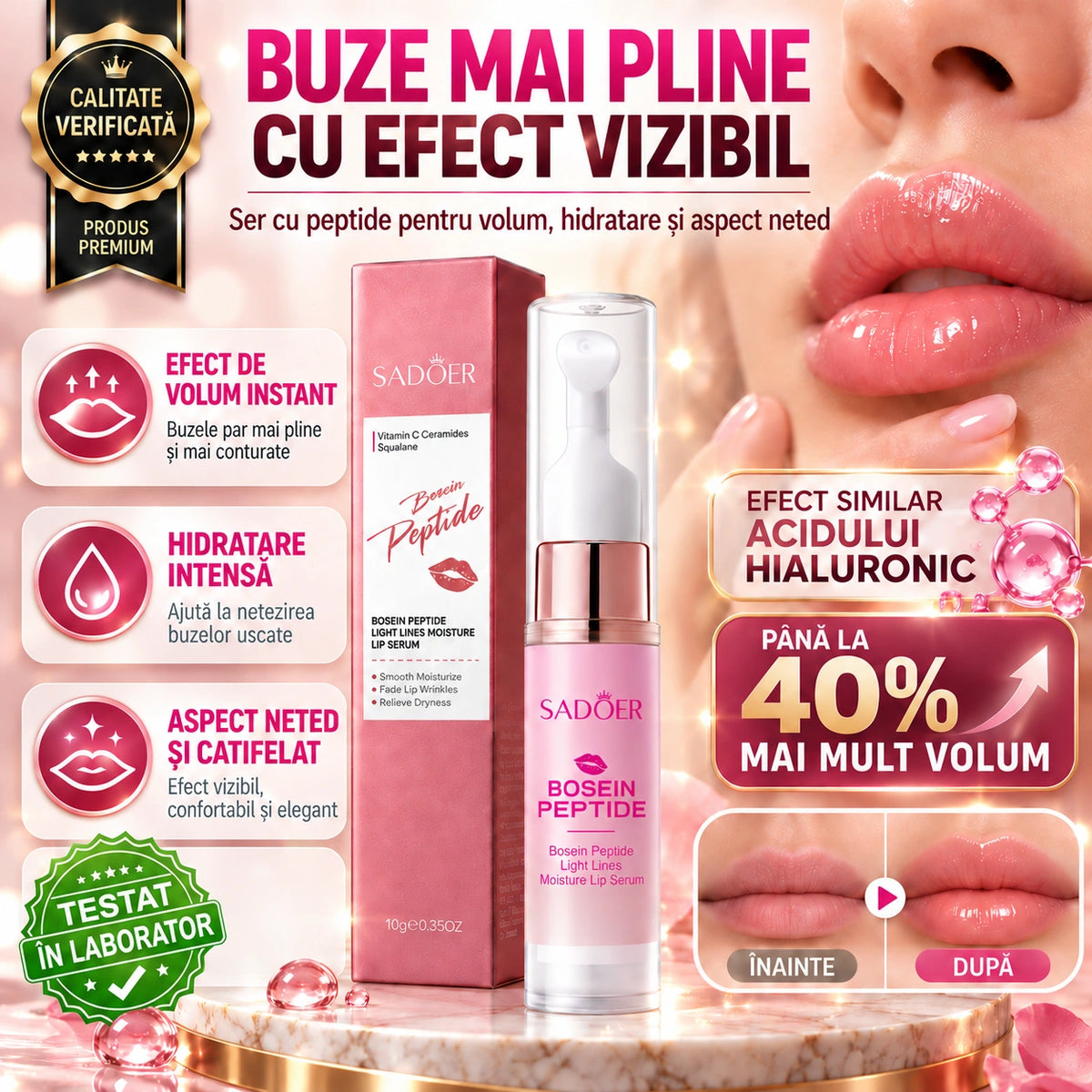 Ser pentru Buze cu Peptide