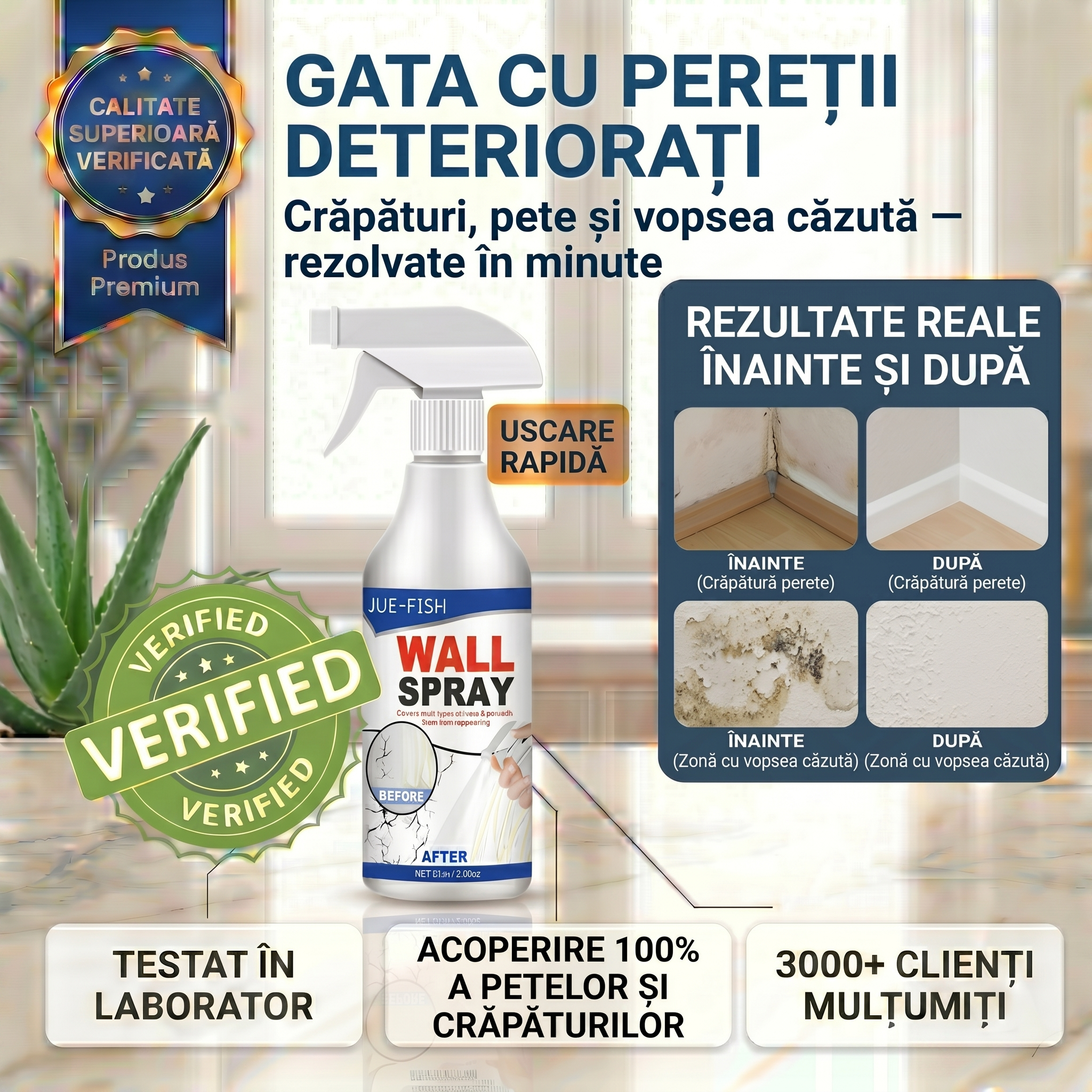 Spray Reparator pentru Pereți Albi