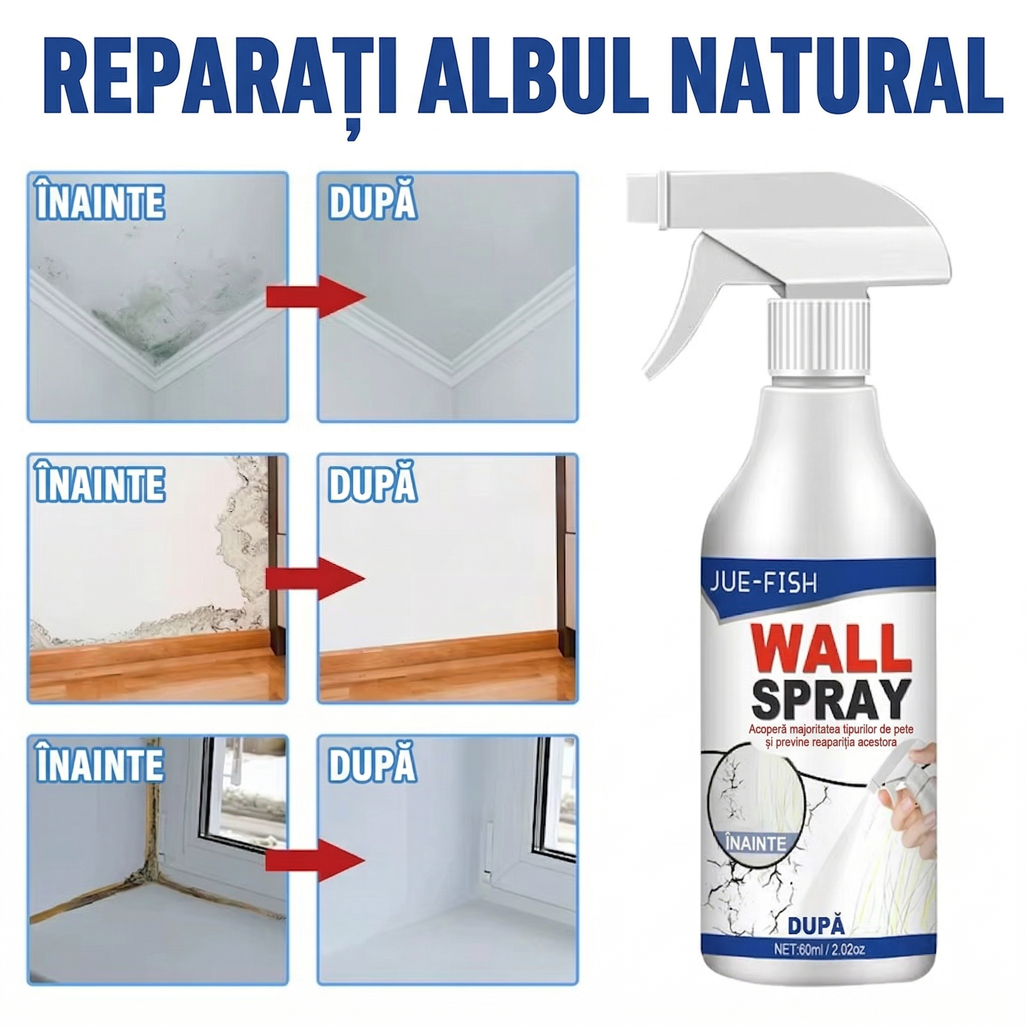 Spray Reparator pentru Pereți Albi