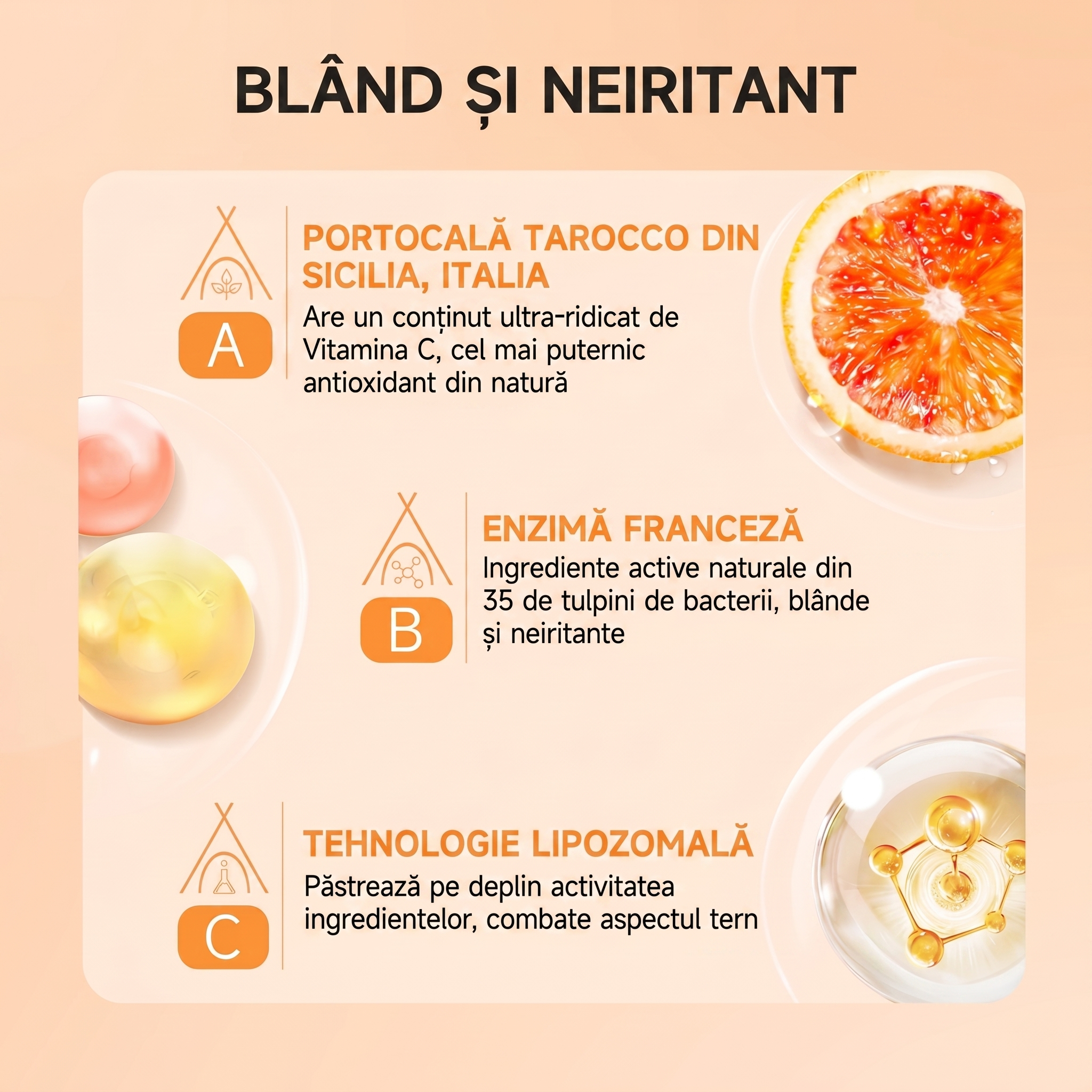 Gel Exfoliant cu Enzime de Portocala