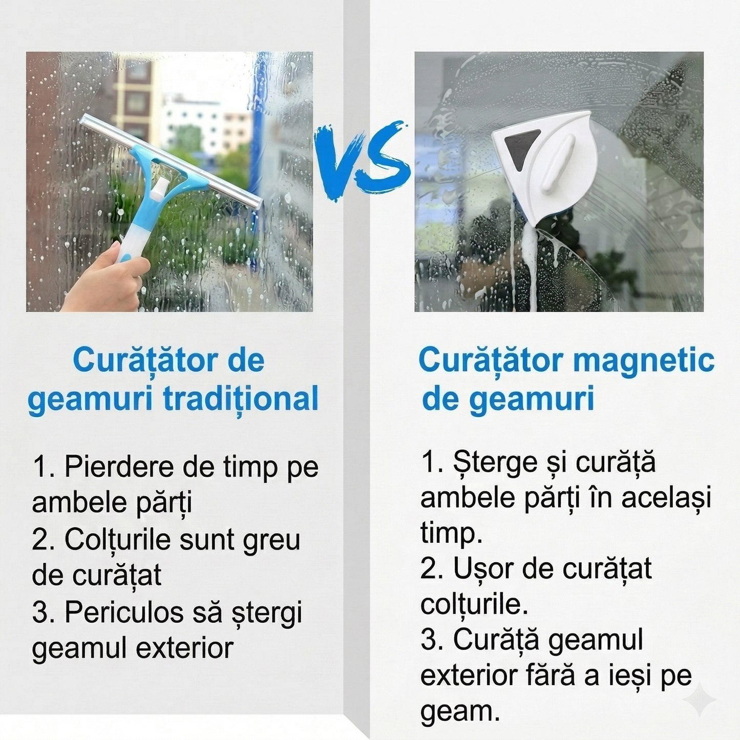 Curățător Magnetic de Geamuri