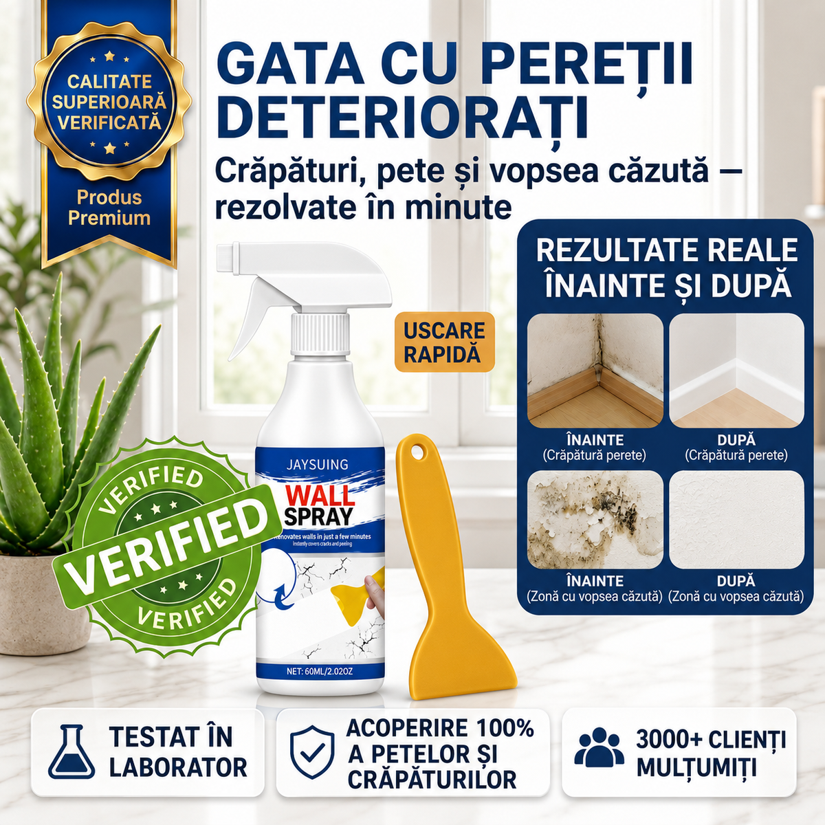 Spray Reparator pentru Pereți Albi